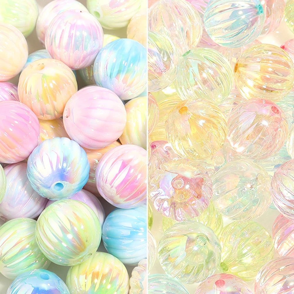 10pcs 16mm Color Plating Round Acrylic Spacer Beads – DIY Jewelry Acrylic Spacer Beads PLUSH