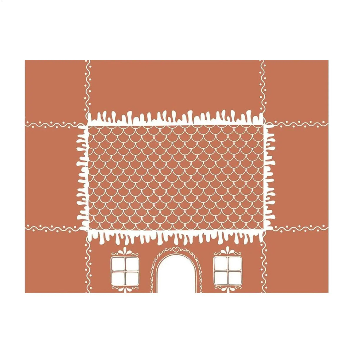Christmas Gingerbread House Tablecloth – Holiday Table Cover Holiday Tablecloth PLUSH
