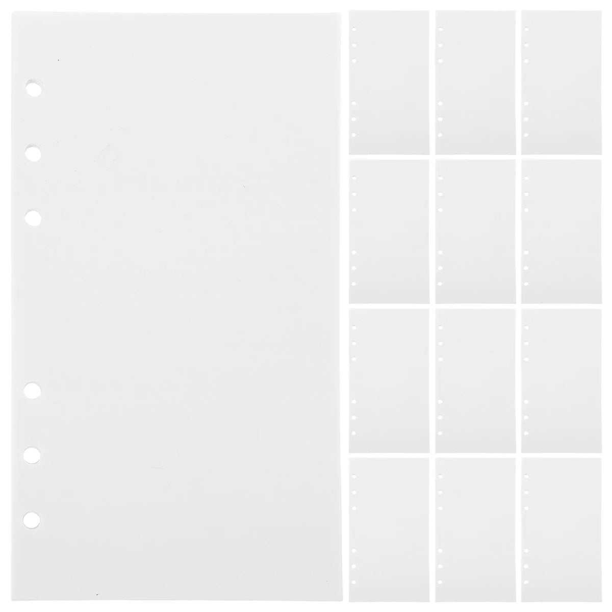 50-Sheet A6 Double-Sided Reusable Sticker Refill Pages | 6-Ring Binder Refill Sheets PLUSH