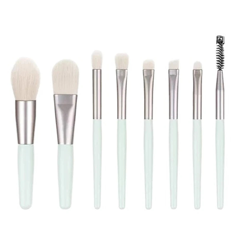 8-Piece Mini Makeup Brush Set – Soft Synthetic Bristles Makeup Brush Set PLUSH