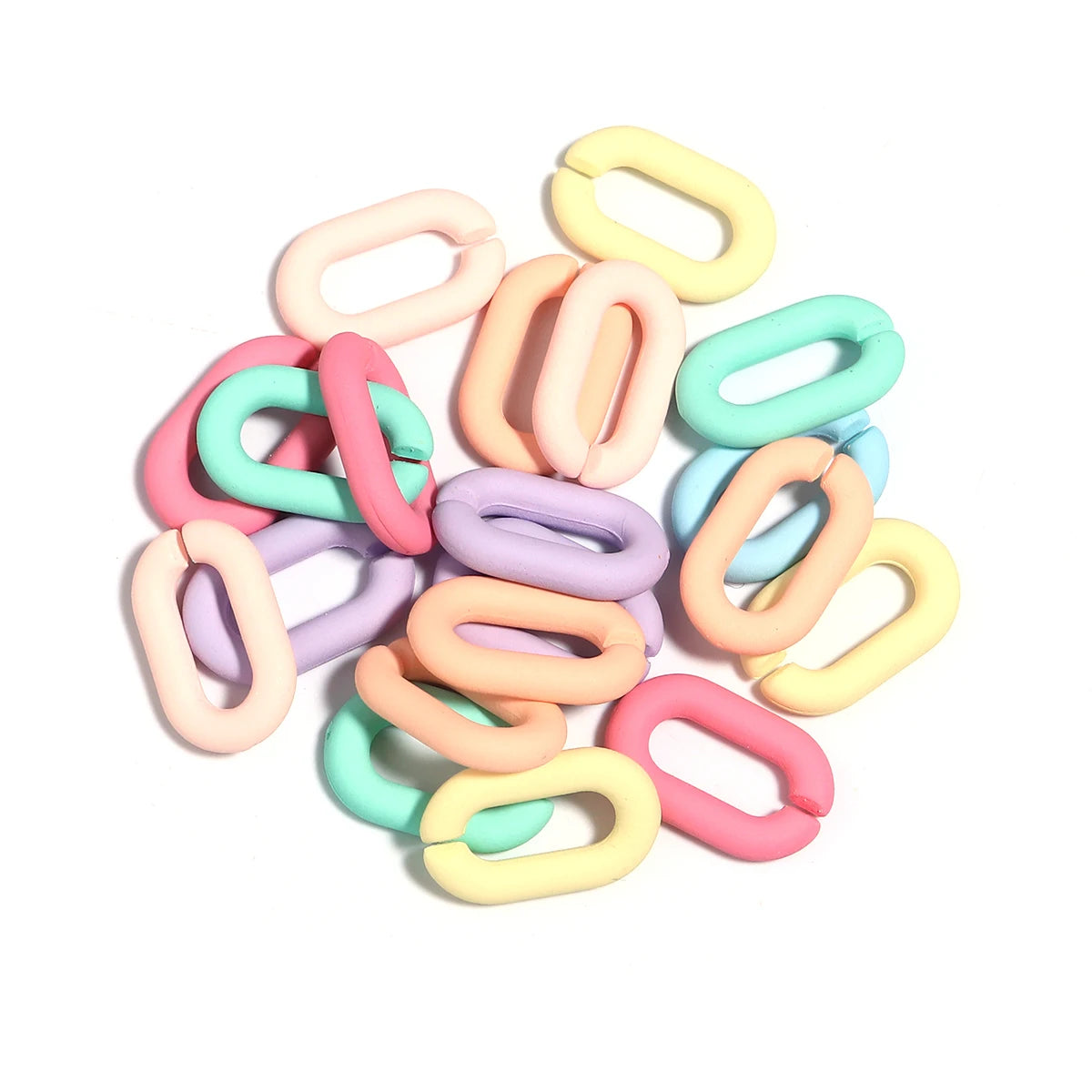 30pcs Colorful Acrylic U-Shape Link Clasps 9x15mm DIY Jewelry Jewelry Clasps PLUSH Style 7