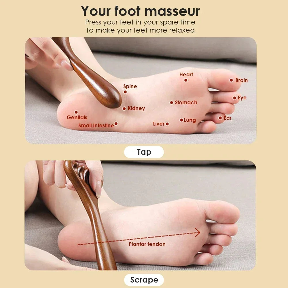 Natural Sandalwood Scalp Massager & Gua Sha Comb | Hair Care Scalp Massage Comb PLUSH