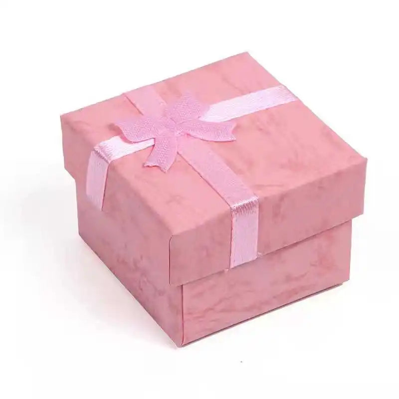 Multicolor Jewelry Gift Boxes with Bowknot 12/24 Pack Jewelry Gift Box PLUSH Pink 24PCS