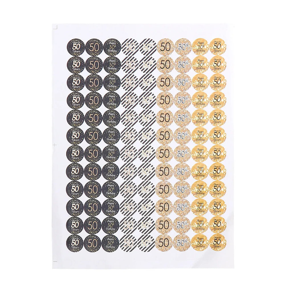 50th Birthday Number Stickers – 2 Sheets Party Decorations Party Number Stickers PLUSH Default Title
