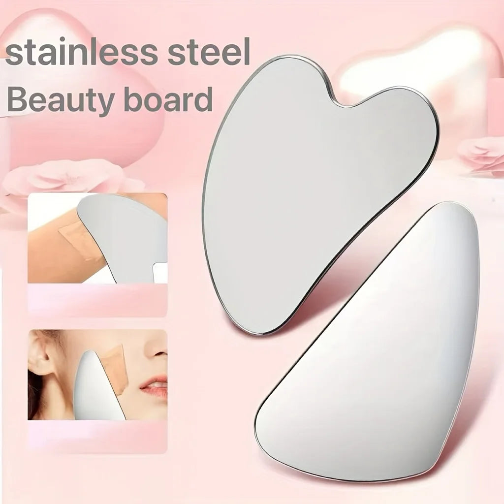 Stainless Steel Facial Gua Sha Tool – Ergonomic Skin Care Facial Gua Sha Tool PLUSH