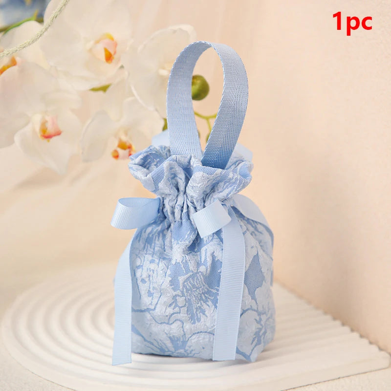 Fabric Tassel Drawstring Candy Bags – Wedding & Party Favors Party Favor Bag PLUSH Blue
