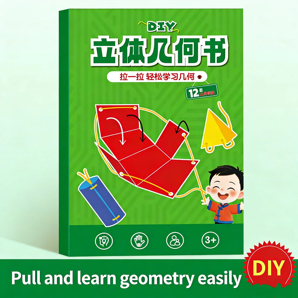 Montessori 3D Geometry Tracing Workbook – Kids Math Learning Educational Workbook PLUSH