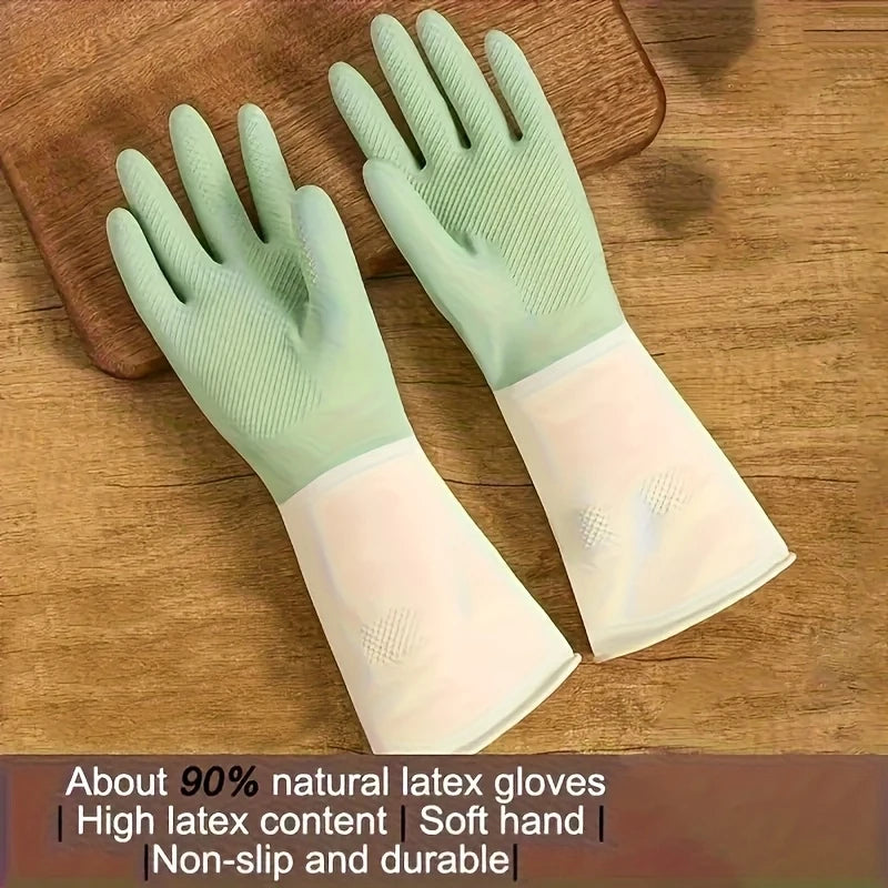 Non-Slip PVC Kitchen Cleaning Gloves – 1 Pair Kitchen Cleaning Gloves PLUSH