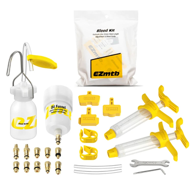 EZMTB Hydraulic Disc Brake Bleed Kit – Shimano SRAM Magura MTB Brake Bleed Kit PLUSH 2022 STD BAG