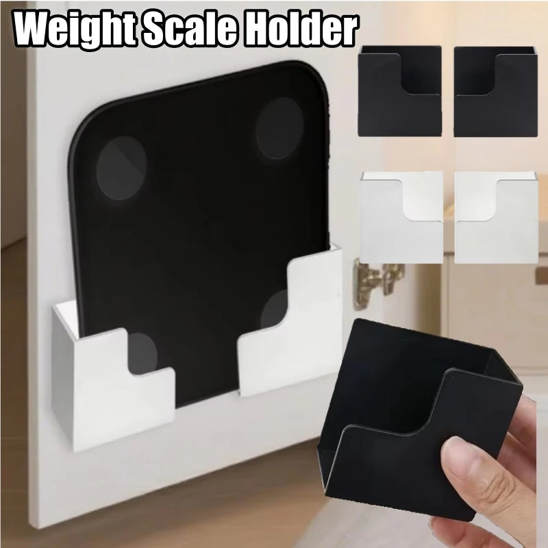 No-Drill Wall Mount Scale Holder – Adhesive Storage Rack Scale Wall Bracket PLUSH