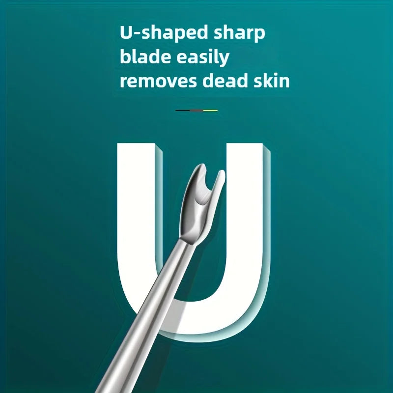 Stainless Steel Cuticle Pusher – V-Shaped Blade Manicure Tool Cuticle Pusher PLUSH