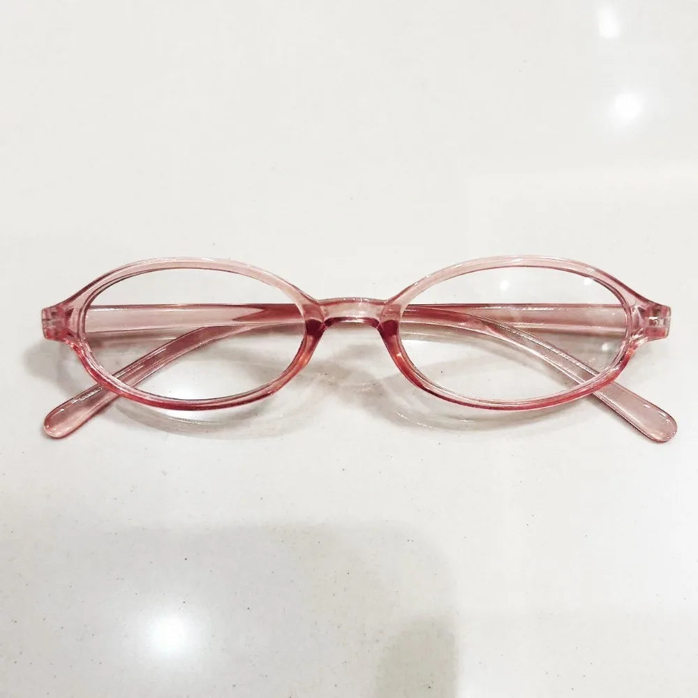 Y2K Blue Light Blocking Oval Glasses – Retro Unisex Eyewear Blue Light Glasses PLUSH Pink