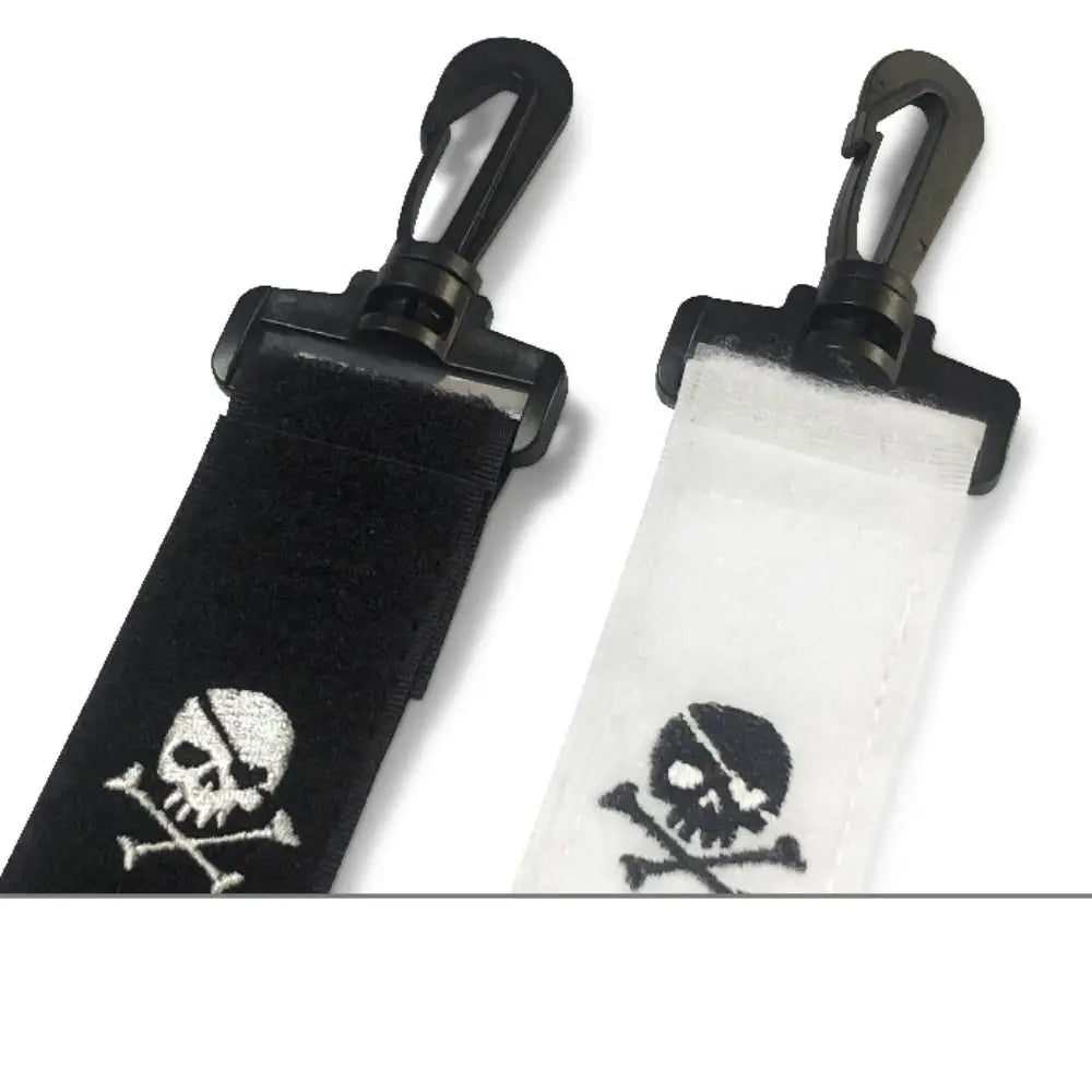 Skull Golf Towel with Carabiner Clip – Magic Tape Cleaning Golf Cleaning Towel PLUSH