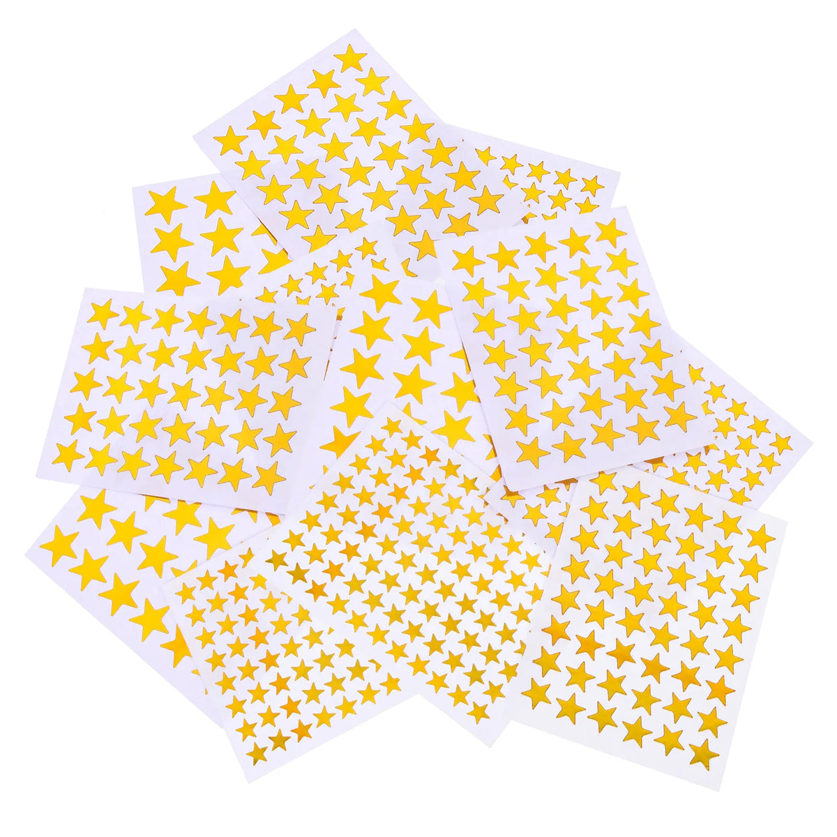 50 Sheets Gold Star Reward Stickers for Kids & Classroom Reward Stickers PLUSH