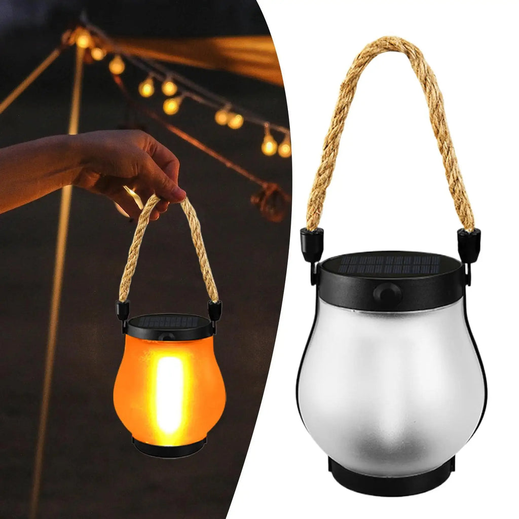 Solar Flame Lantern – Flickering LED Garden & Camping Light Solar Garden Lantern PLUSH
