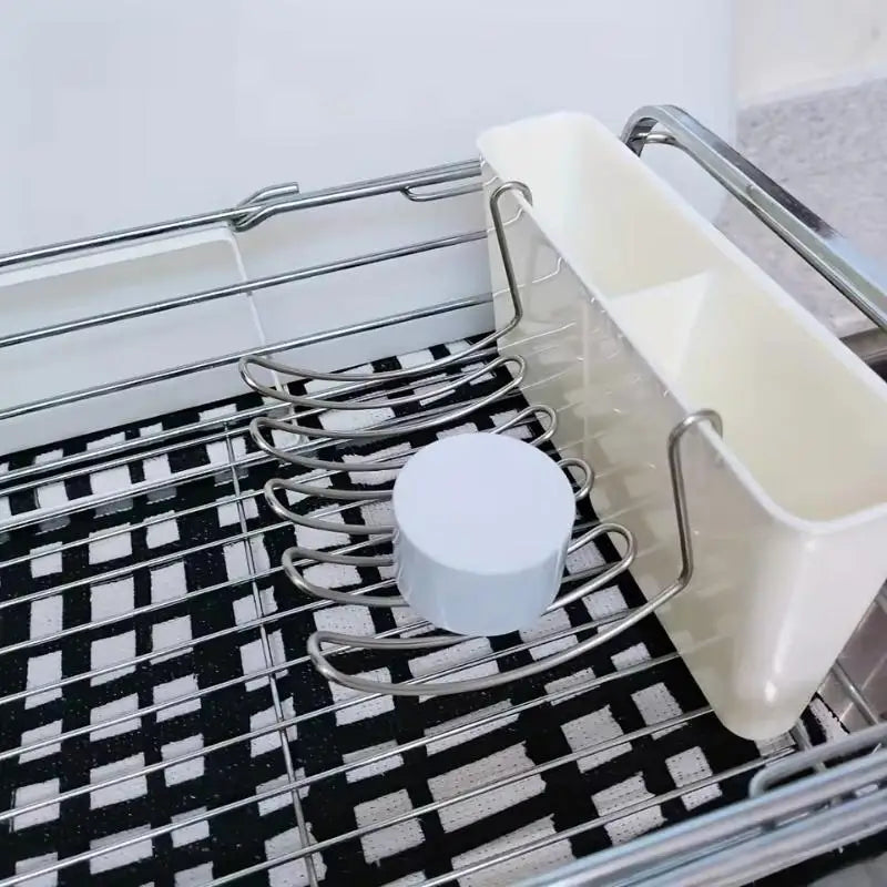 Wall-Mounted Stainless Steel Soap Dish & Sink Caddy Organizer Sink Caddy Organizer PLUSH