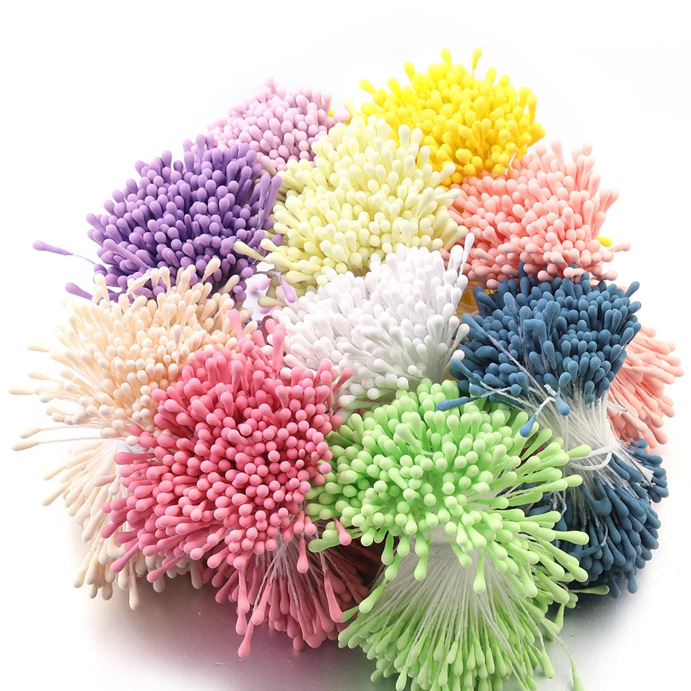 380-400pcs 2mm Matte Flower Stamens – DIY Artificial Floral Craft Floral Craft Supplies PLUSH