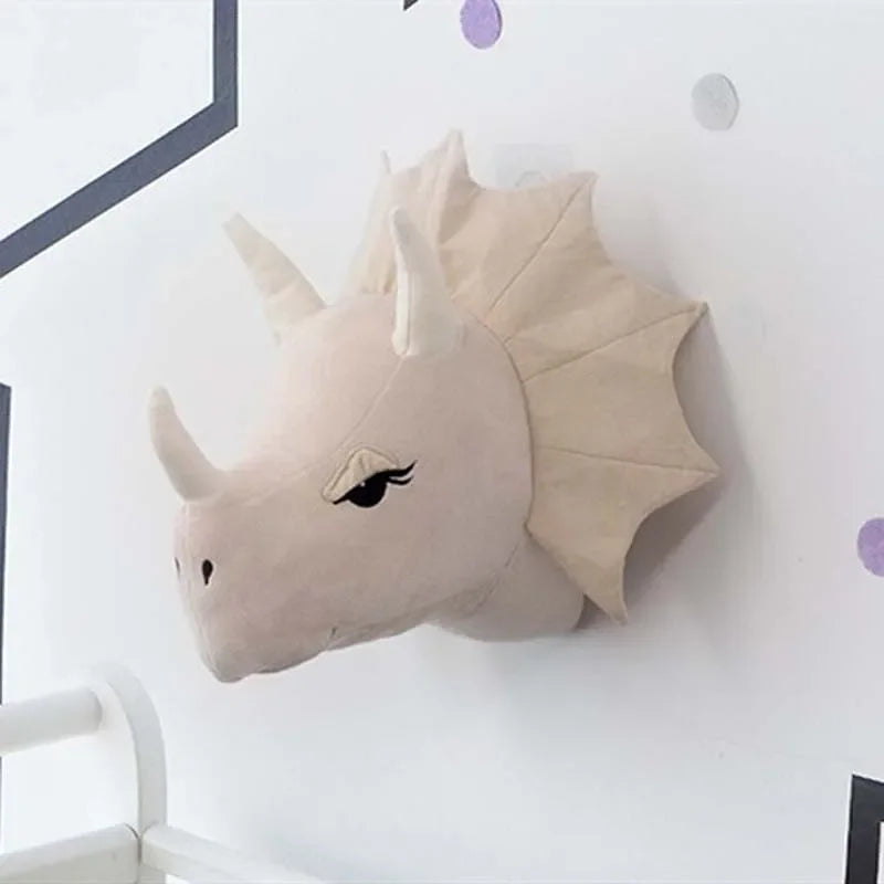 Plush Animal Head Wall Mount – Nursery & Kids Room Decor Plush Wall Mount PLUSH
