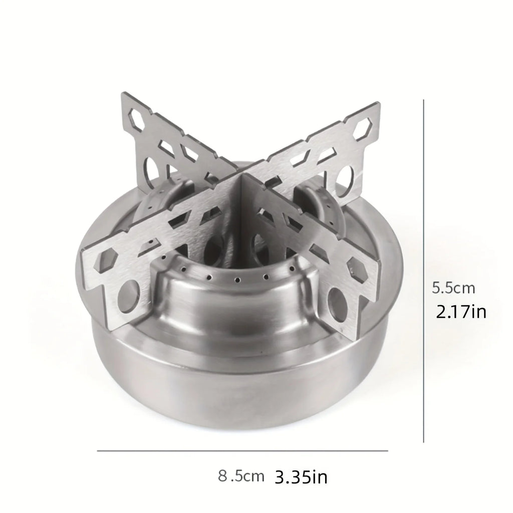 Portable Stainless Steel Alcohol Stove – Camping Burner Camp Alcohol Stove PLUSH