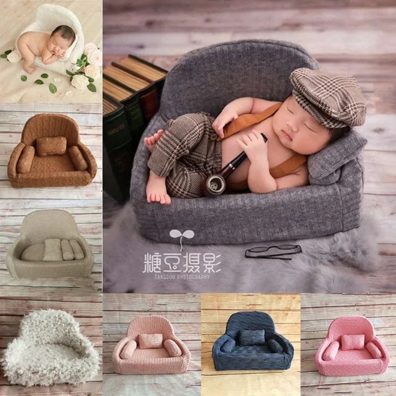 Mini Sofa Newborn Photography Prop – Baby Posing Chair Set Baby Photography Prop PLUSH