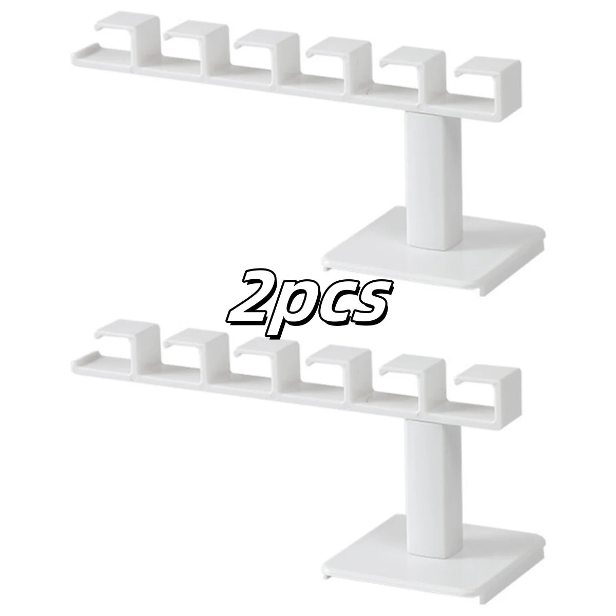 L-Shaped No-Drill Wall Hat Rack – 6 Hooks | 1, 2 & 4 Pack Wall Mount Hat Rack PLUSH White 2Pcs