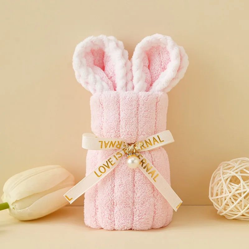 Rabbit Soft Bath Towel – Kids Gift for Easter, Birthday & More Novelty Bath Towel PLUSH Pink