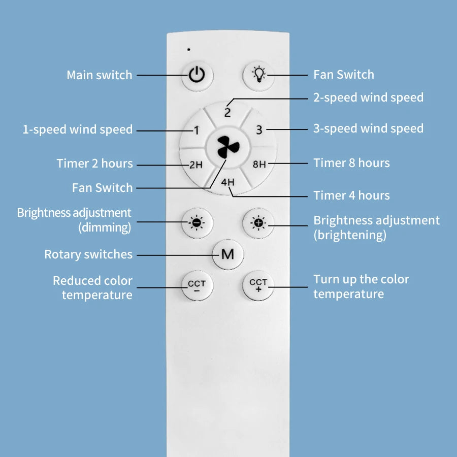 40W LED Ceiling Fan Light E27 | Dimmable & Remote Control LED Ceiling Fan Light PLUSH