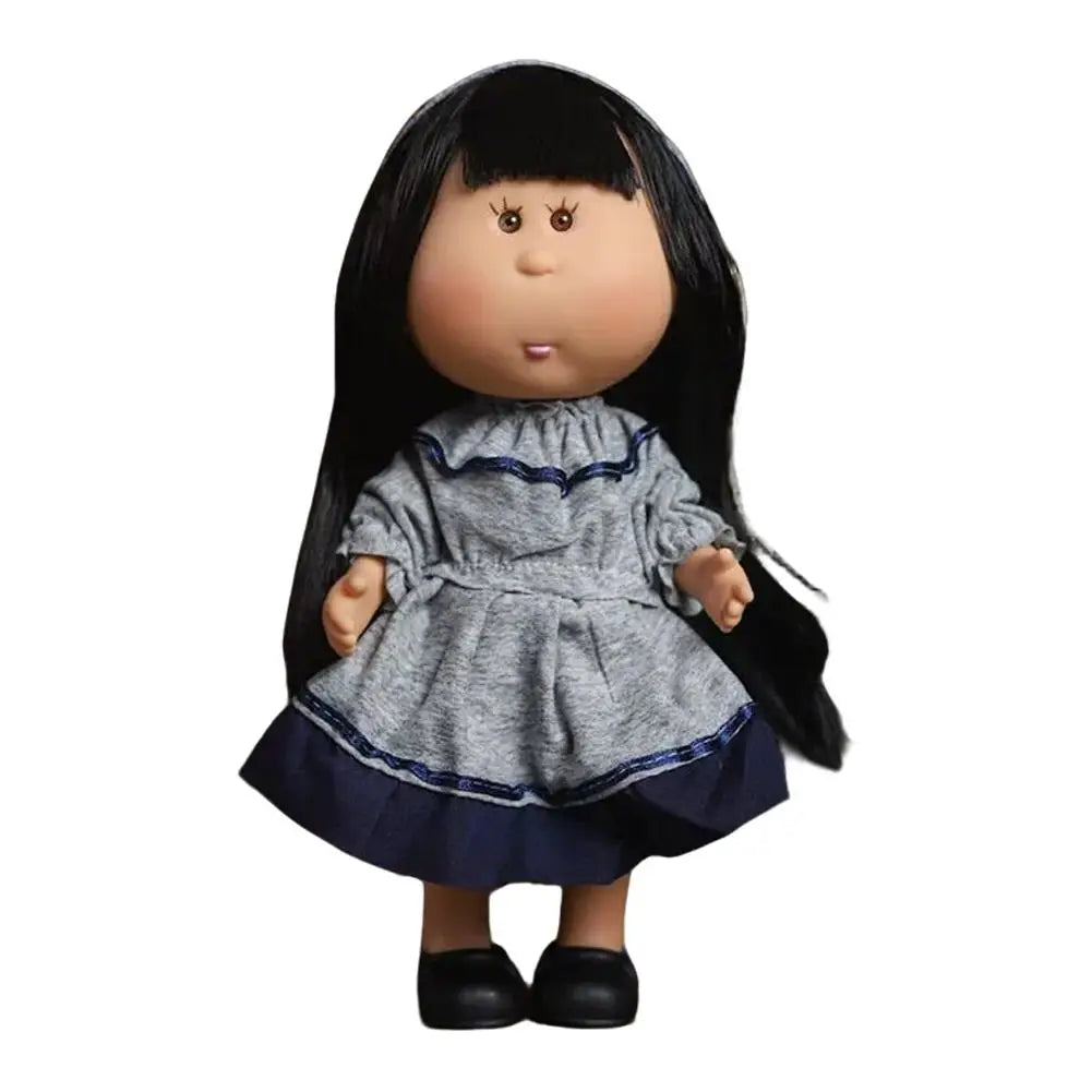 24cm Spanish Vinyl Doll Baby Clothes Set with Shoes & Accessories Doll Clothing Set PLUSH K