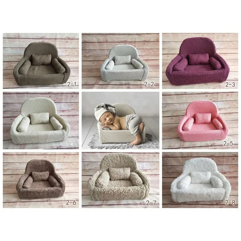Mini Sofa Newborn Photography Prop – Baby Posing Chair Set Baby Photography Prop PLUSH