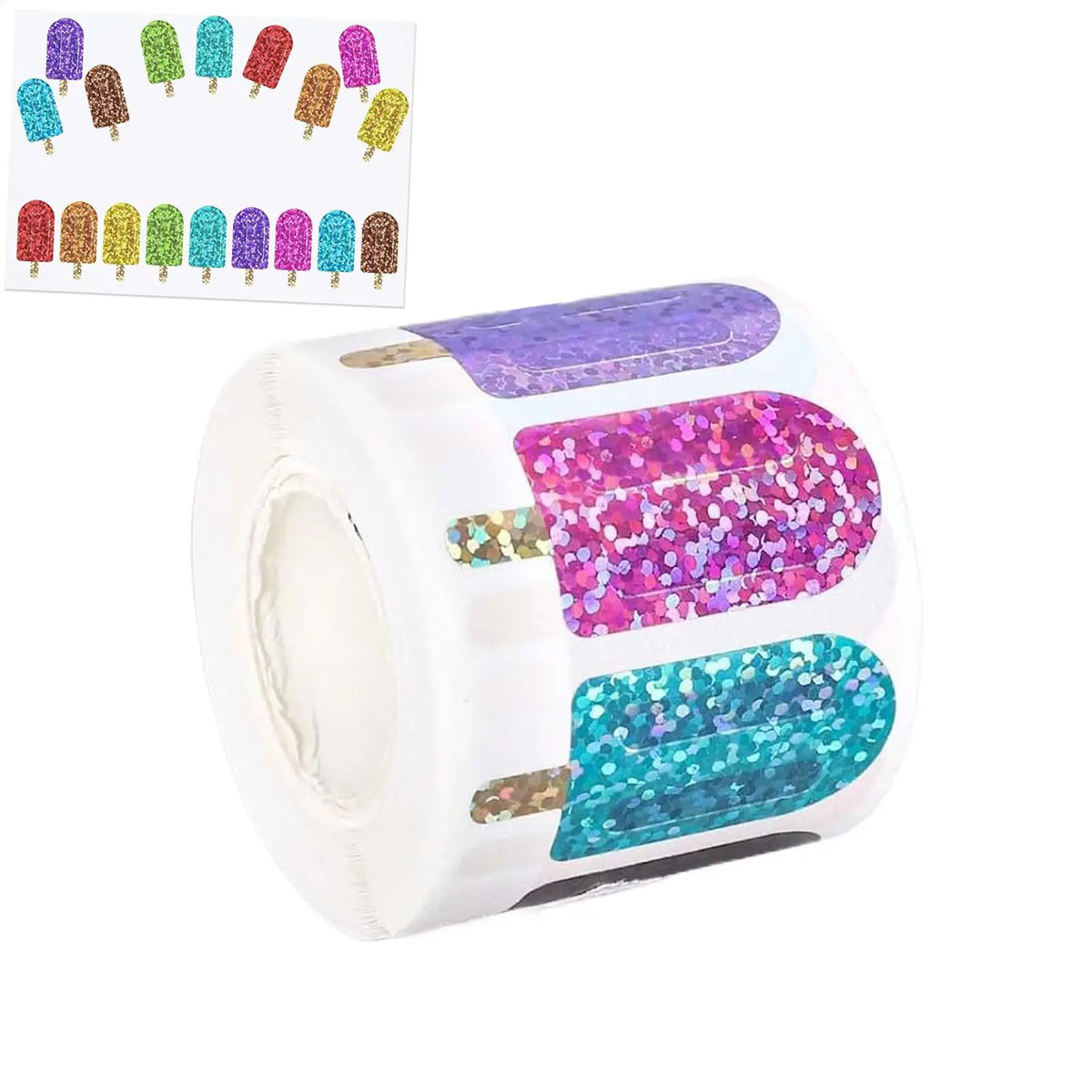 500pcs Popsicle Summer Stickers – Party & Drinkware Decals Decorative Stickers PLUSH
