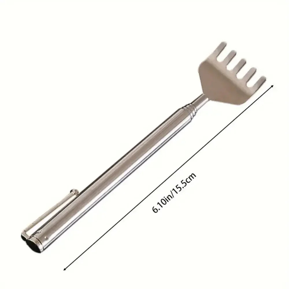 Telescopic Stainless Steel Back Scratcher – Pocket Pen Clip Back Scratcher PLUSH