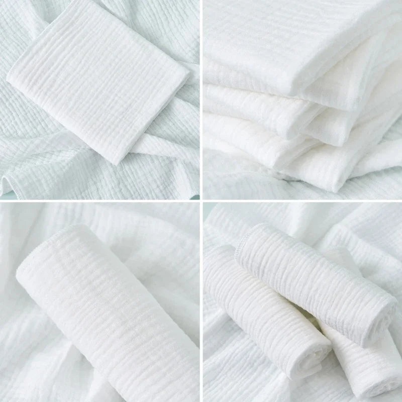 8-Pack 100% Cotton Gauze Diapers for Newborns | Washable Reusable Cloth Diapers PLUSH