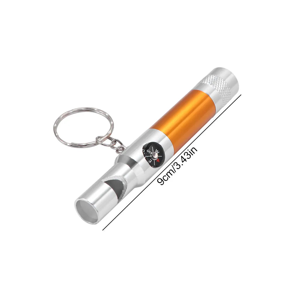 3-in-1 Keychain Flashlight Compass & Whistle | Outdoor Survival Outdoor Survival Tool PLUSH