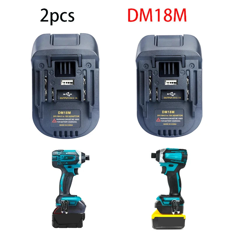 DM18M Battery Adapter – DeWalt 20V to Makita 18V Converter Battery Adapter PLUSH