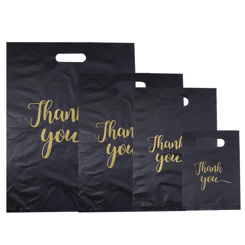 20pcs Thank You Plastic Shopping Bags – Jewelry & Gift Packaging Retail Packaging Bags PLUSH