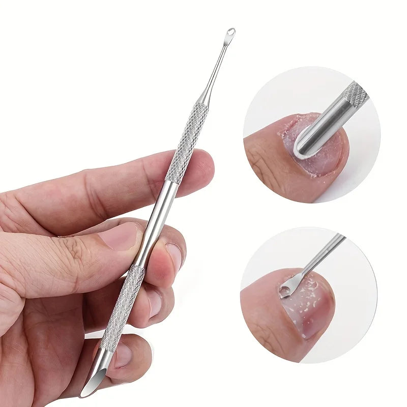 Stainless Steel Cuticle Pusher & Dead Skin Remover Nail Tool Cuticle Pusher Tool PLUSH