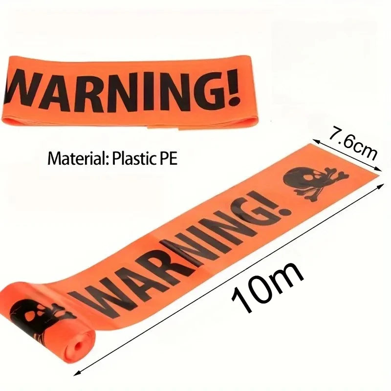 Halloween Caution Tape Crime Scene Barrier – Haunted House Decor Halloween Decoration PLUSH