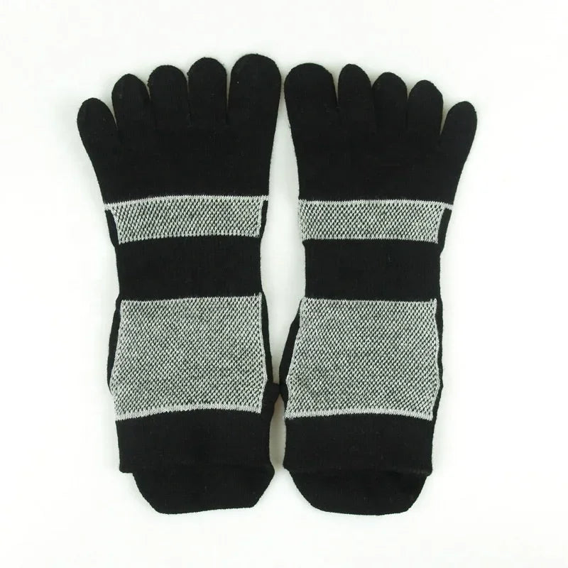 Cotton Five-Toe Anti-Slip Sports Ankle Socks for Men Five Toe Ankle Socks PLUSH