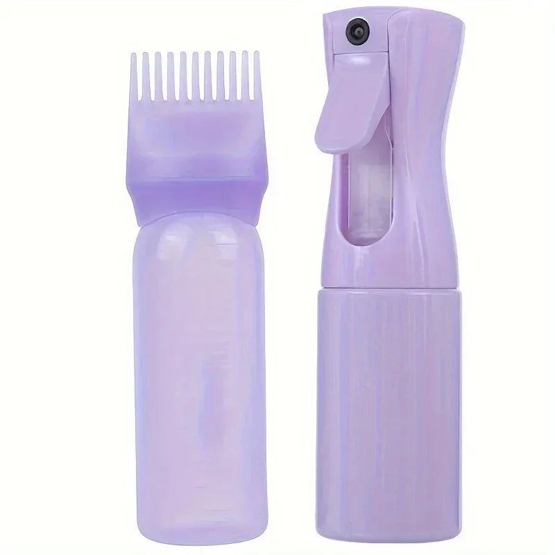 2-Pack Fine Mist Spray & Root Comb Applicator Hair Dye Bottles Hair Applicator Bottles PLUSH