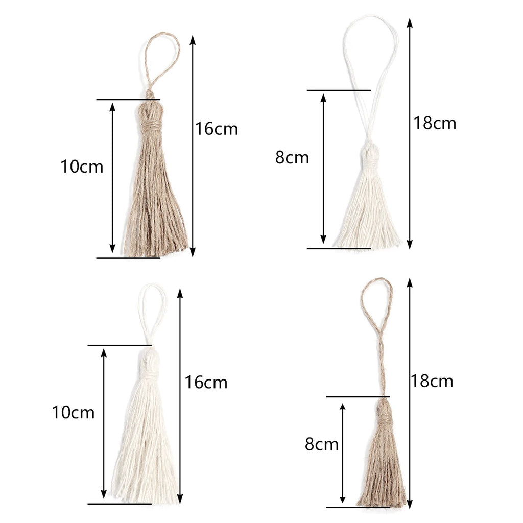 5pcs Woven Jute Tassel Pendants – DIY Jewelry & Craft Charms Tassel Pendant Charms PLUSH