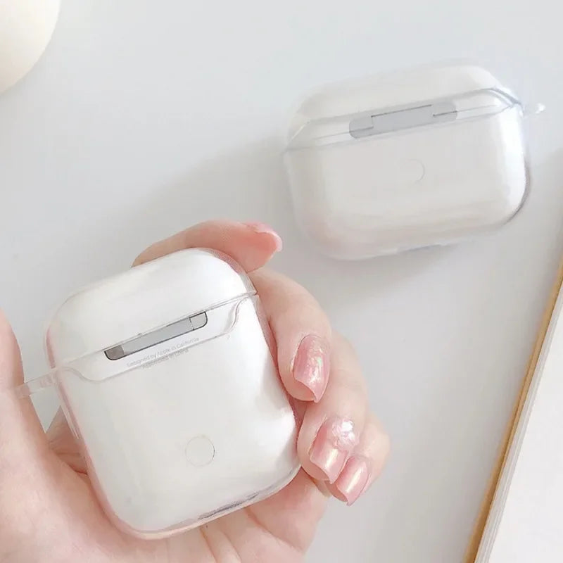 Cute Cat Clear AirPods Case Cover – All Models | Korean Ins Earphone Case Cover PLUSH