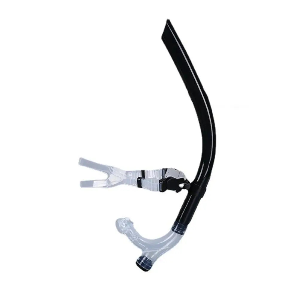 Silicone Swim Training Snorkel – Detachable Waterproof Breathing Tube Swim Training Snorkel PLUSH Black
