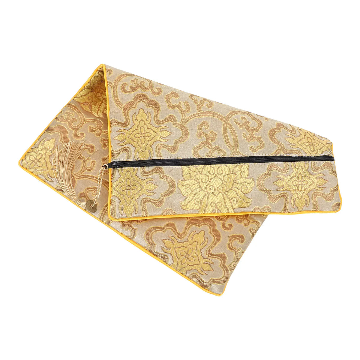 Buddhist Scripture Pouch Zippered Cloth Bag with Tassel Scripture Storage Bag PLUSH Default Title