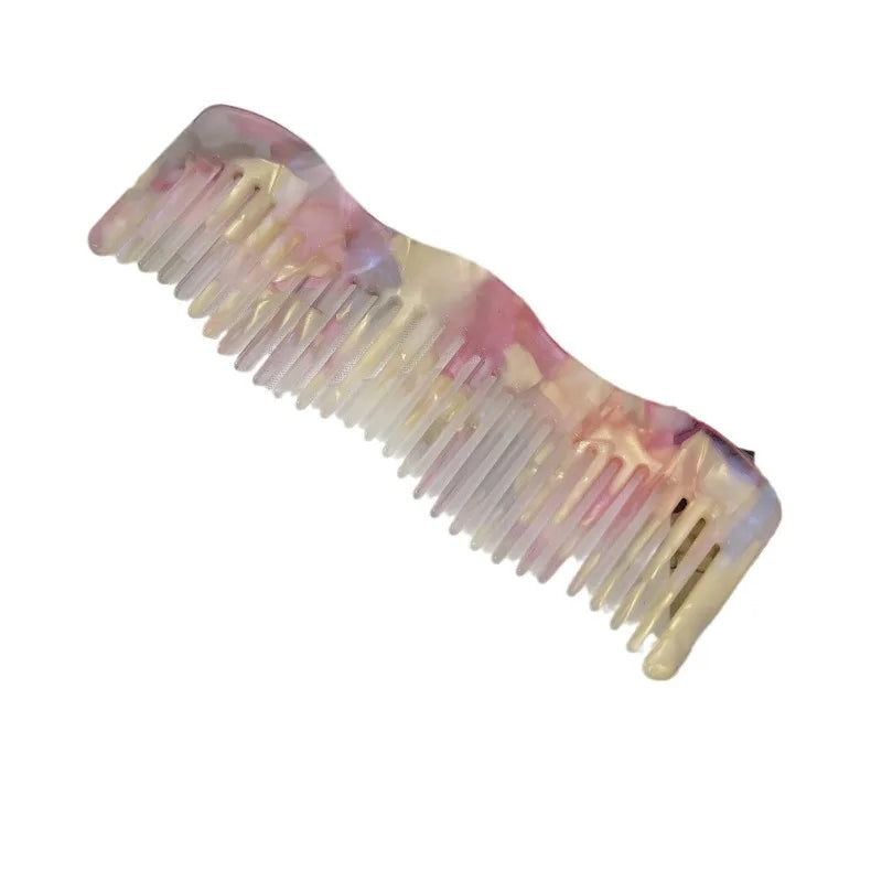 Wavy French Acetate Hair Comb – Anti-Static & Portable Acetate Hair Comb PLUSH