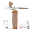 Portable Airbrush Kit with Compressor | 0.3mm Mini Spray Gun Airbrush Spray Kit PLUSH Gold