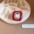 Y2K Candy Color Acrylic Resin Dome Ring | Korean Punk Style Fashion Statement Ring PLUSH Red Transparent