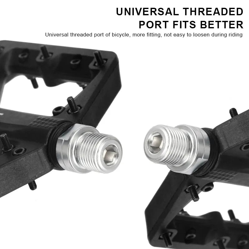 RIDERACE Ultralight Nylon Flat Bike Pedals BMX MTB Road Flat Bike Pedals PLUSH