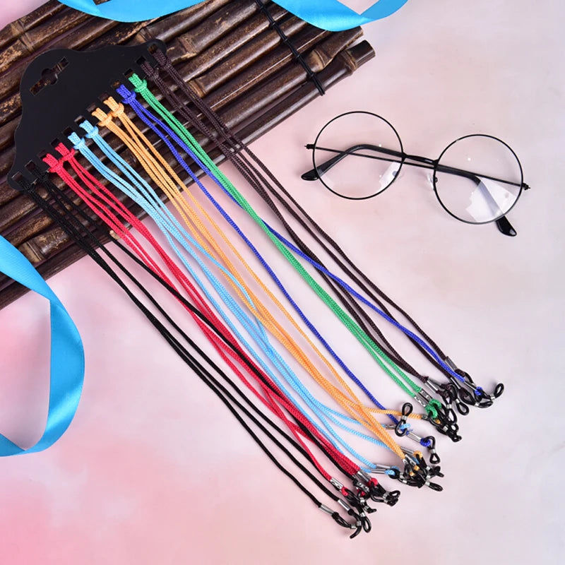 12-Pack Nylon Eyeglass Holder Neck Strap | Glasses Cord Set Eyeglass Neck Strap PLUSH Multicolor