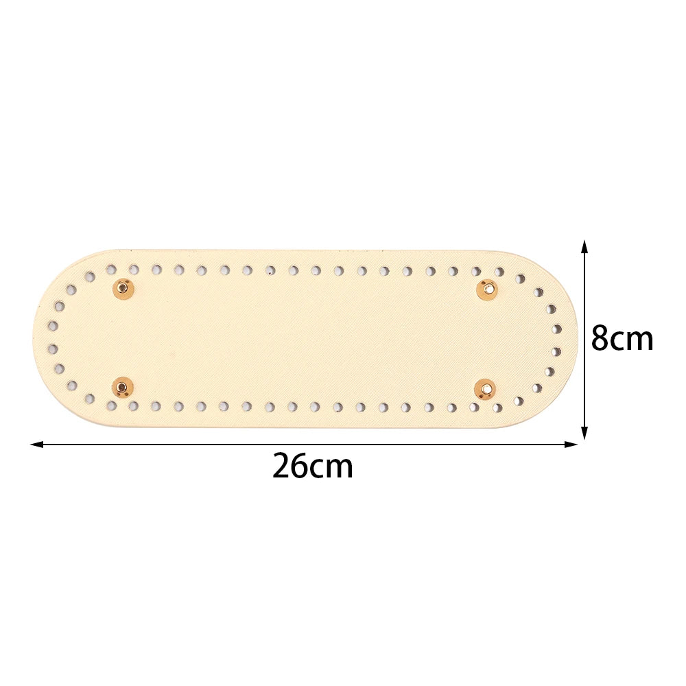 PU Leather Bag Base with Rivets – DIY Handbag Bottom Pad