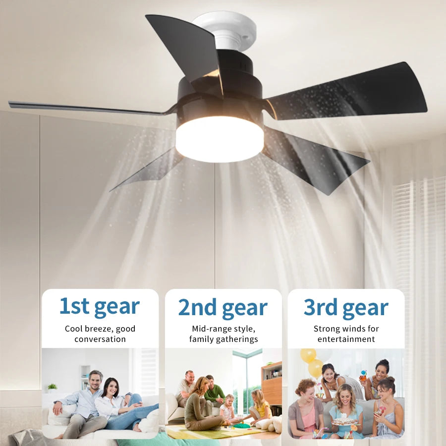 40W LED Ceiling Fan Light E27 | Dimmable & Remote Control LED Ceiling Fan Light PLUSH